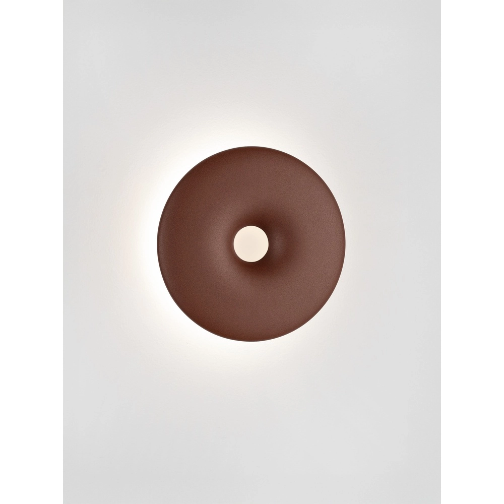 Lampe murale unique Splash brun rouille rond Lyora 5212017497208