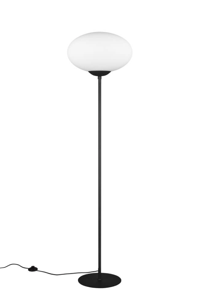 Lampadaire Fomento Ø 40cm - noir avec verre blanc Trio 4017807616149
