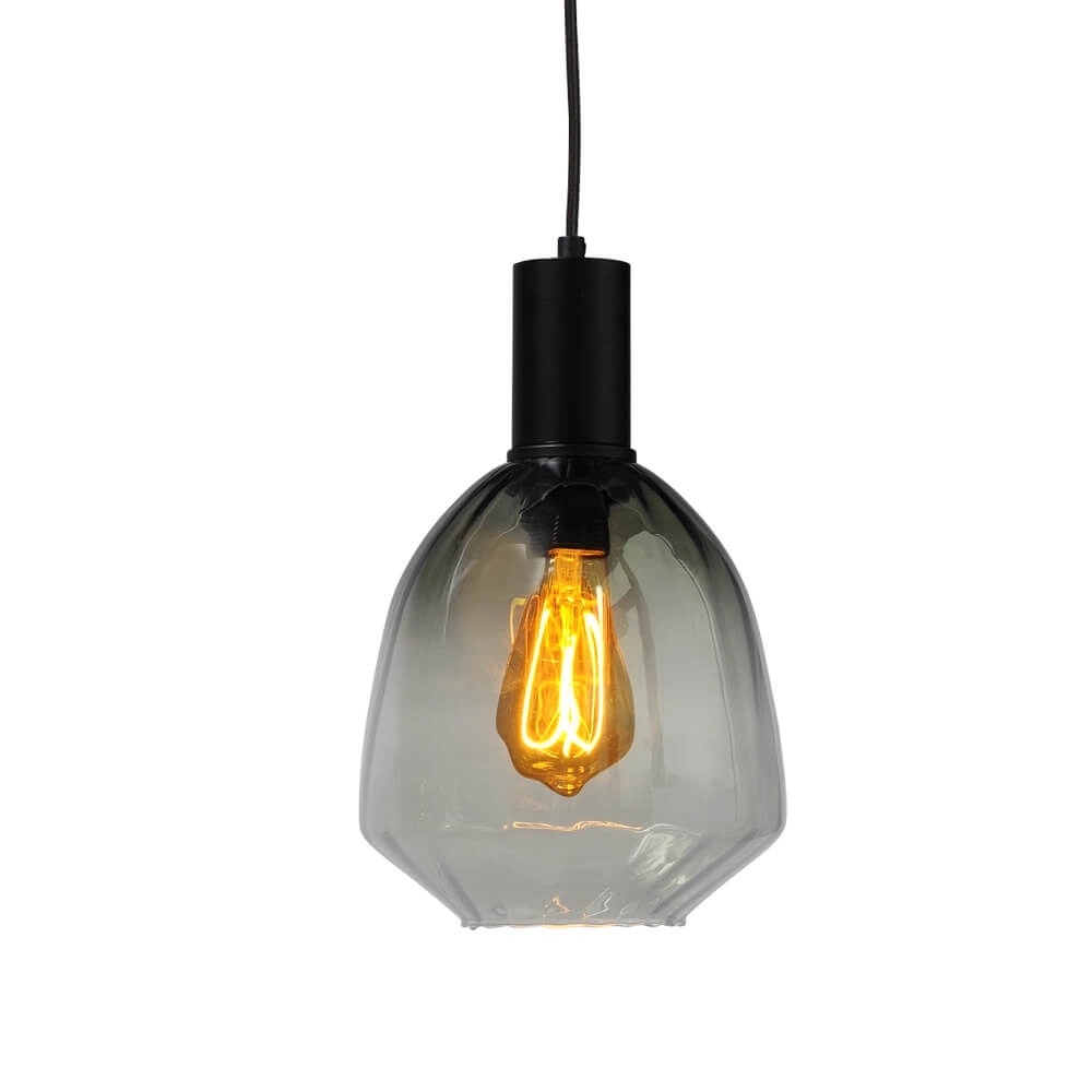 Lampe suspendue 3 lumières - noire - Porto avec des lunettes Nicolette Masterlight 8718121270098