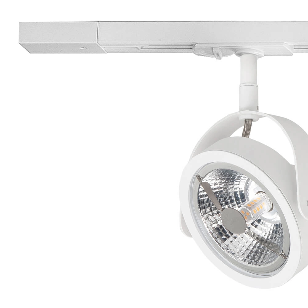 Jeu de rails monophasés 150cm Malta blanc avec 4 taches Highlight 8718379042836