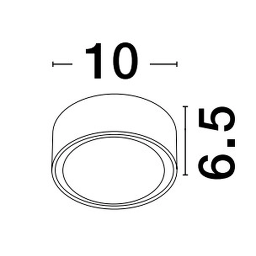 Plafonnier rond Focus Ø 10cm gris Lyora 5212017444929