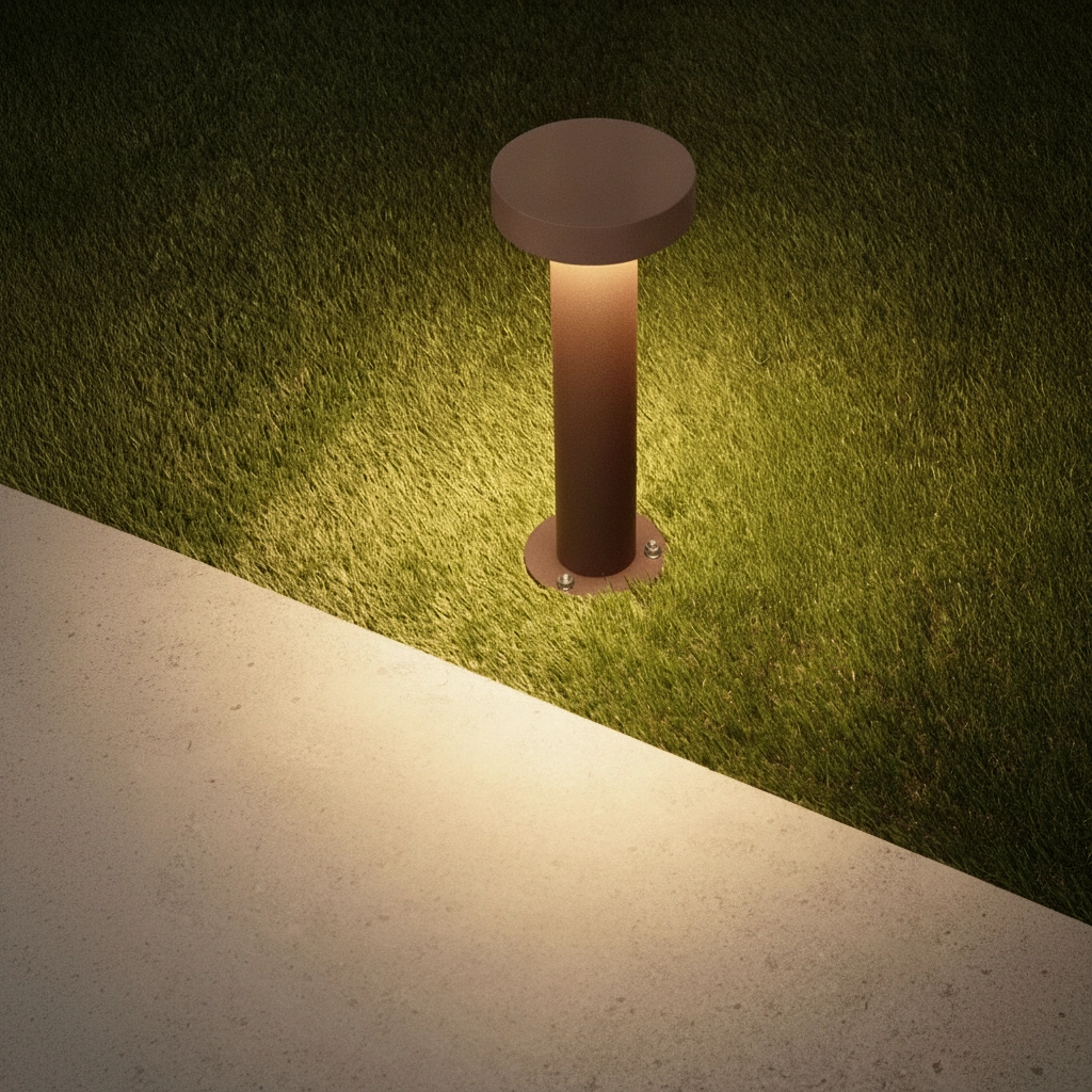 Lampe de jardin de Desing Gong brun rouille 30cm - 3000K