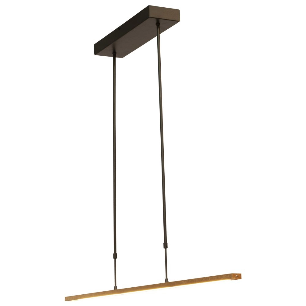 Lampe suspendue noire Real 2 100 cm avec de l'or