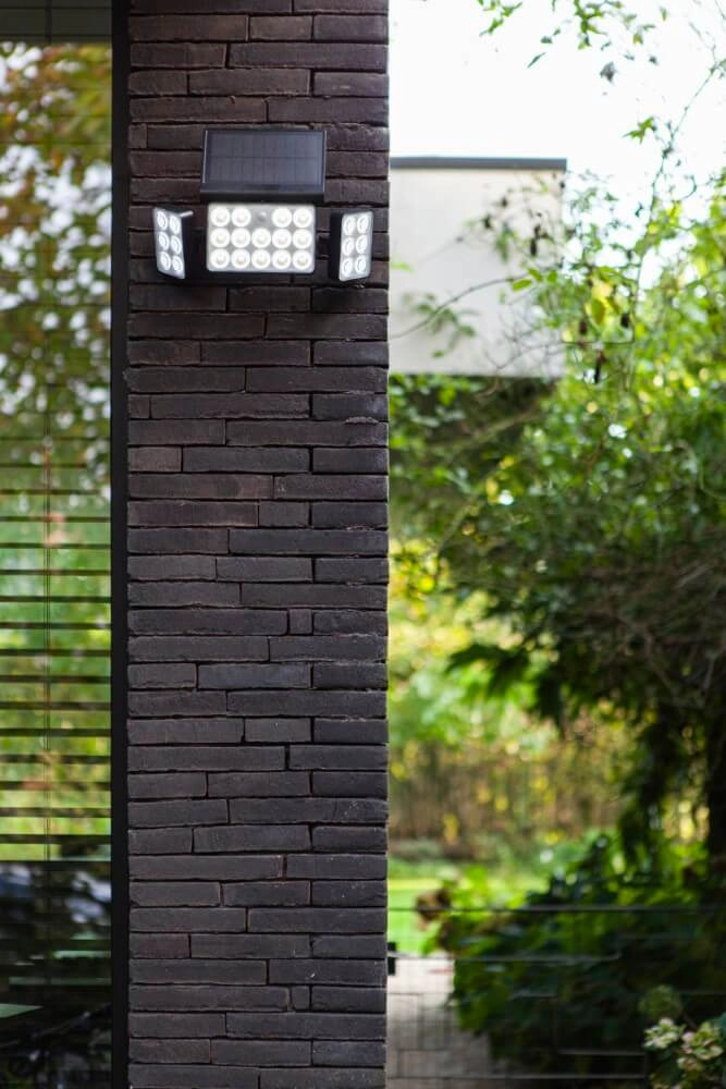 Applique noire Tuda solaire 3 Lutec 6939412013633