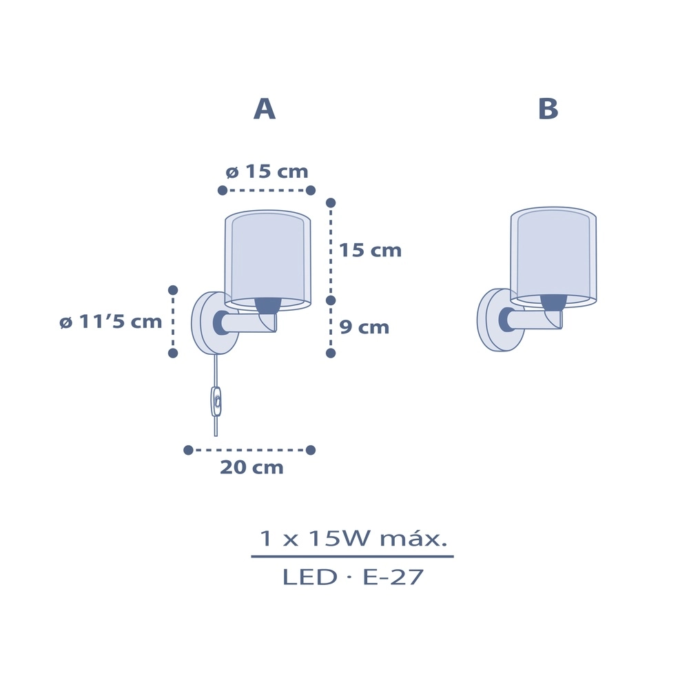 Applique murale chambre d’enfant Moon Dreams bleu Dalber 8420406766393