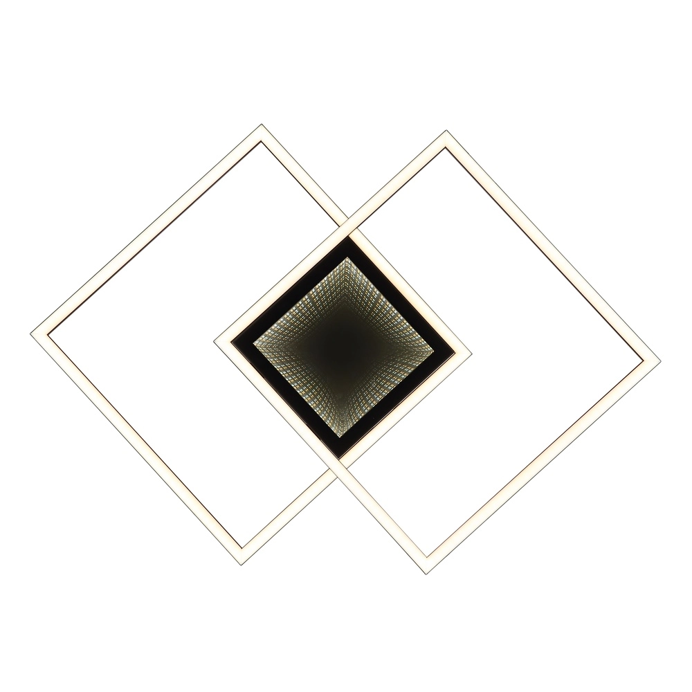 Lampe de plafond moderne Saunders Carré noir Globo 9007371475353