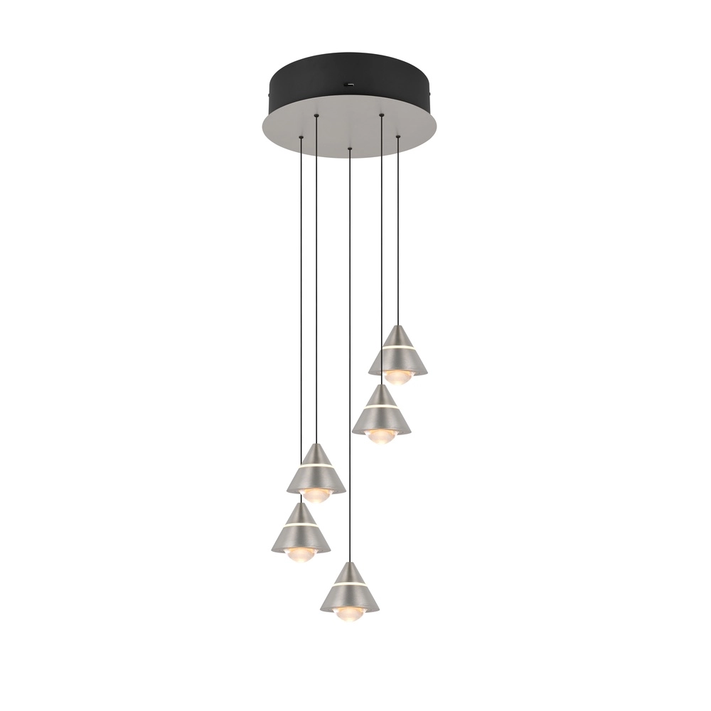Suspension design Romeo Nickel 5 lumières
