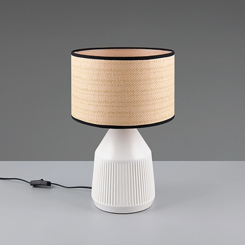 Lampe de table Formentera Ø 28cm blanc Trio 4017807680126