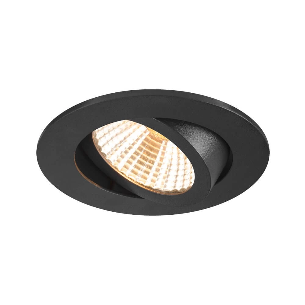 Spot LED rond New Tria 68 noir - 3000K - 750lm - 38g