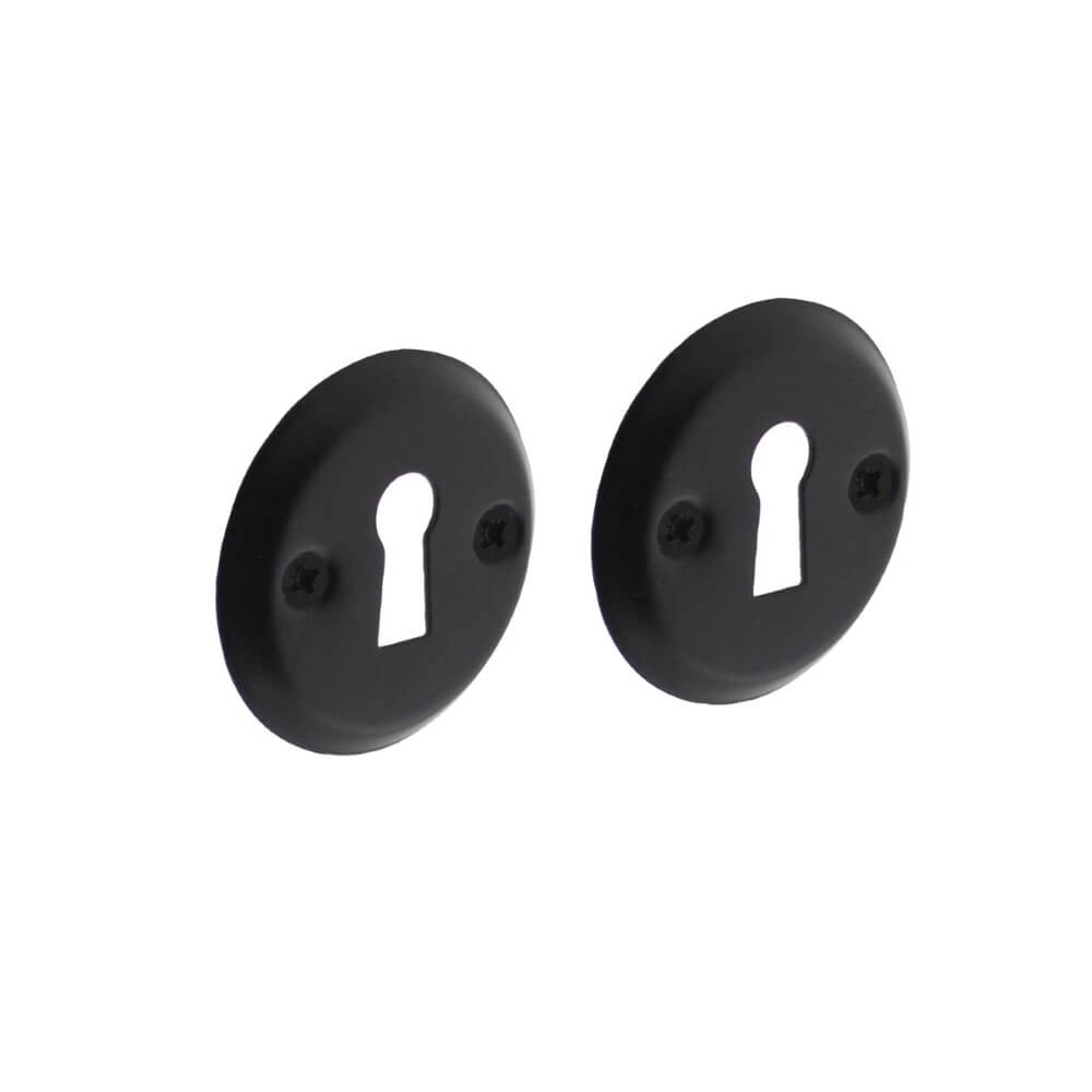 Lot de 2 rosaces clés Tira Vis ronde noire Lot de 2 rosaces clés Tira Vis ronde noire