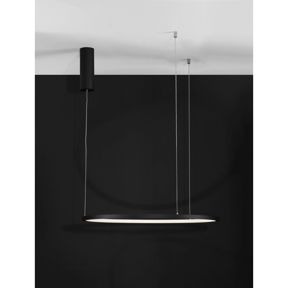 Suspension ronde Tarquin noir Ø 60cm Lyora 5212017438263
