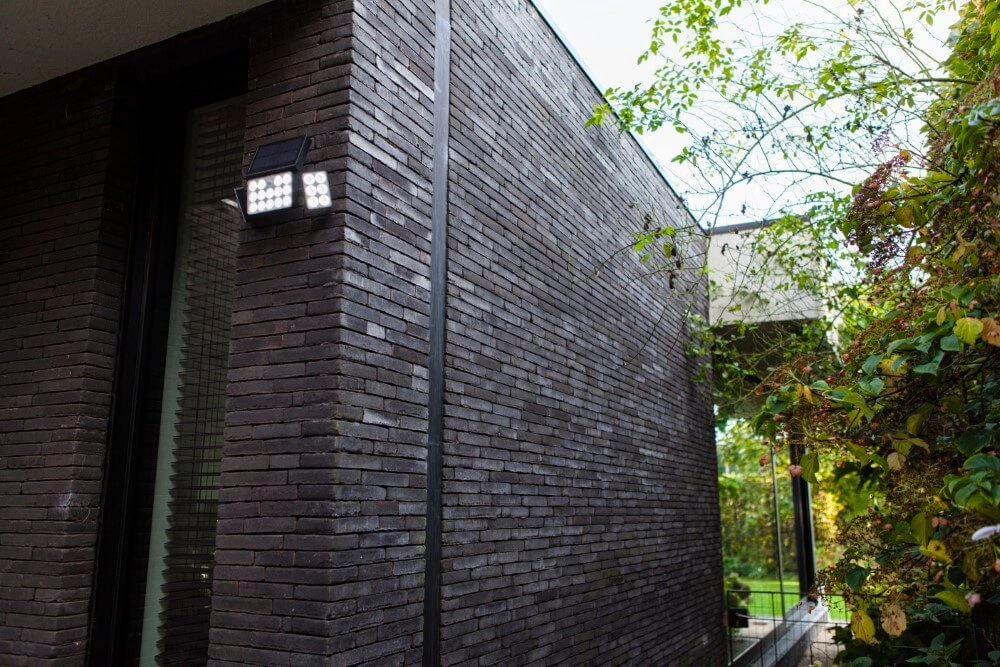 Applique noire Tuda solaire 3 Lutec 6939412013633