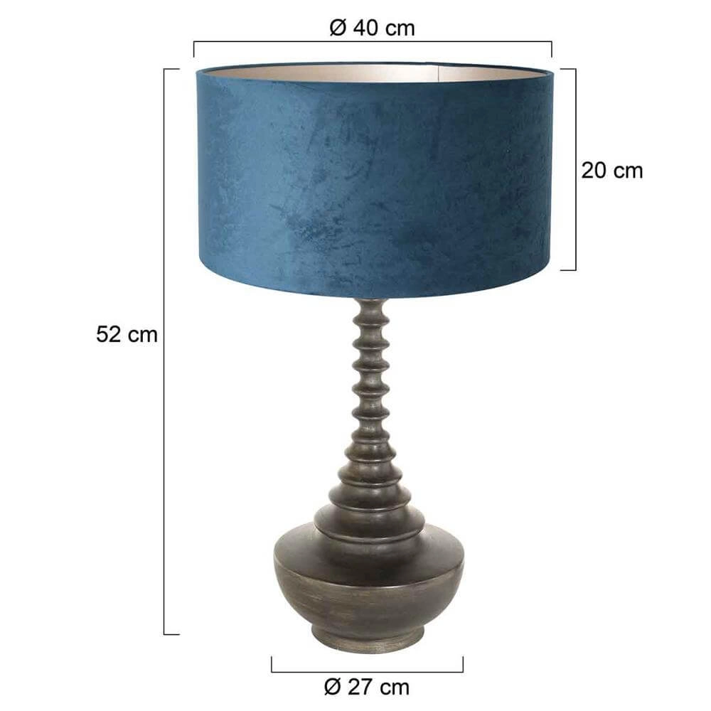 Lampe de table unique Bois avec capuche bleue Steinhauer 8712746172621