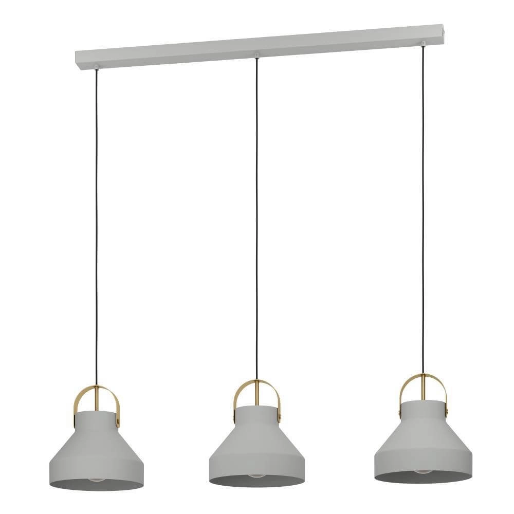 Lampe suspendue grise 3L Estepona 107 cm Lampe suspendue grise 3L Estepona 107 cm
