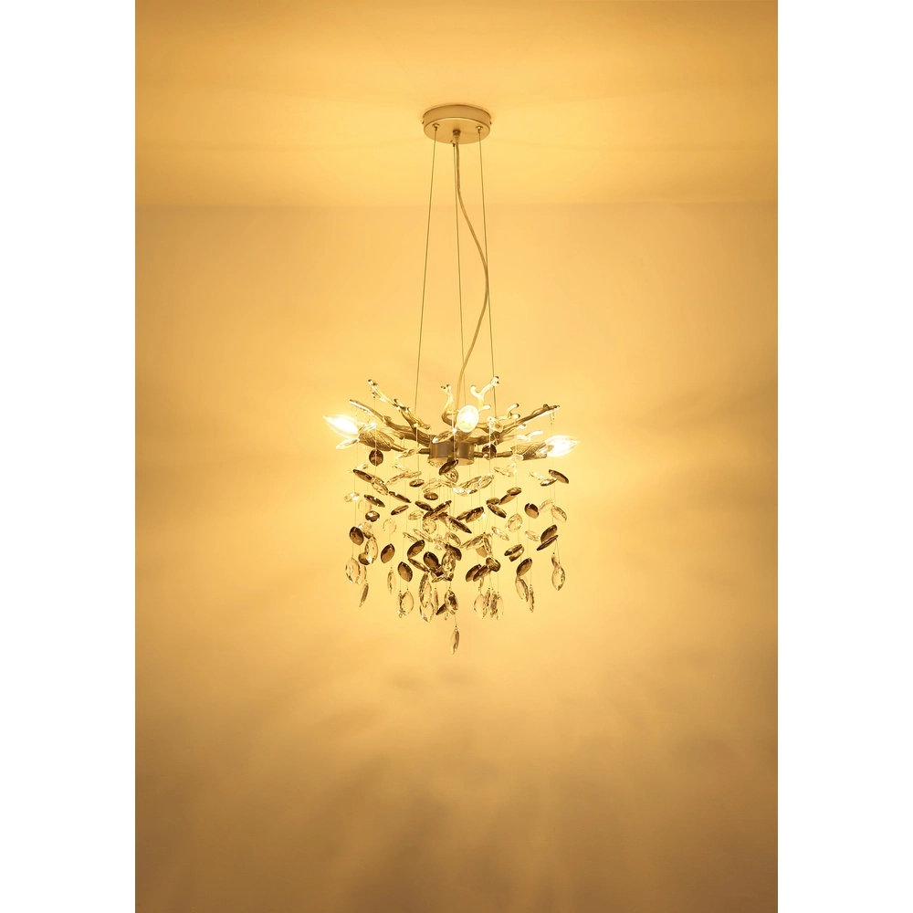 Lampe suspendue Queena gris argenté Ø 40cm Globo 9007371522675