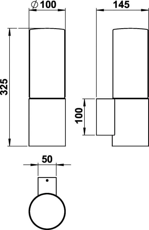 Applique ronde Cyl 33 cm - gris Albert 4007235902778