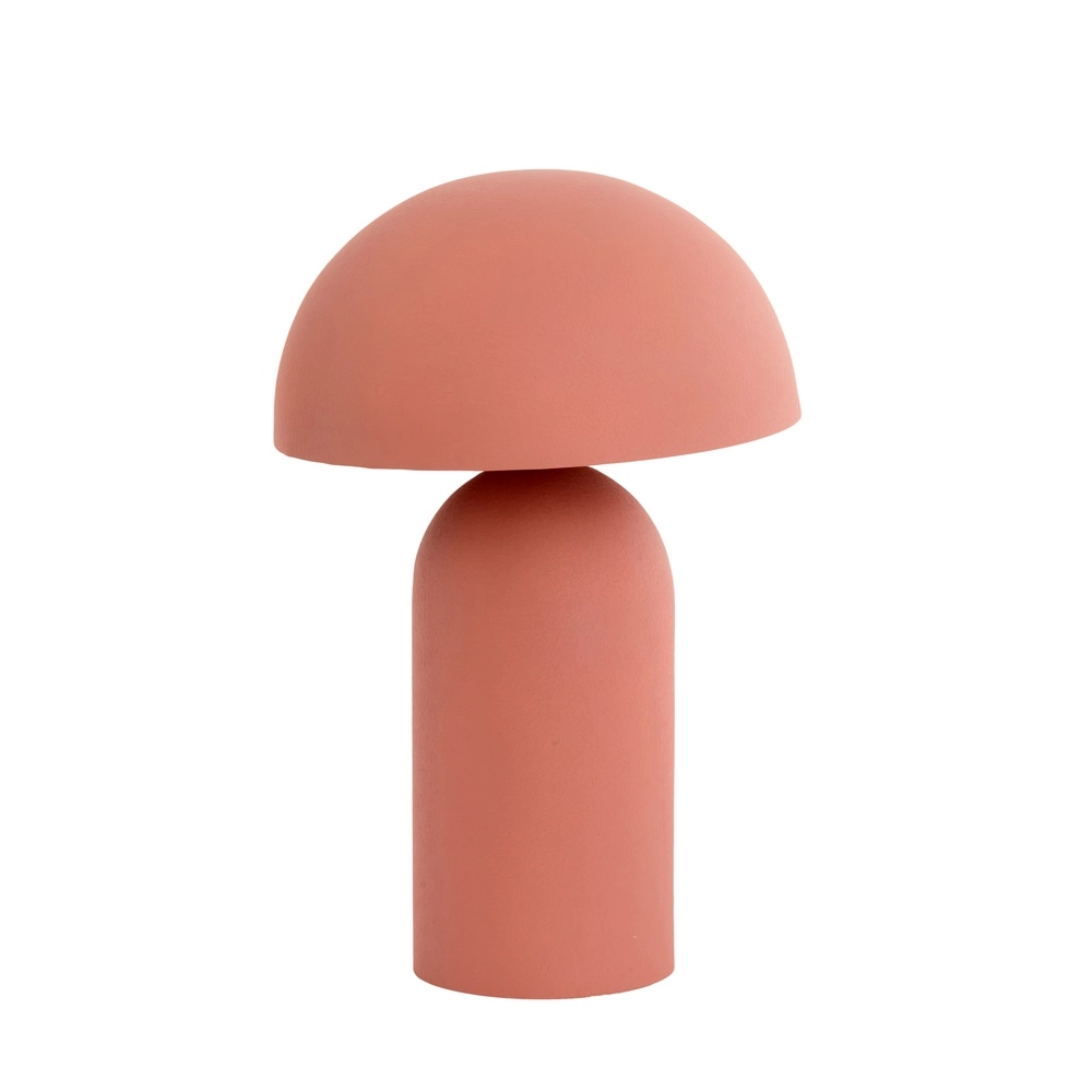 Lampe de table champignon Tolima Rose corail - Ø 31cm