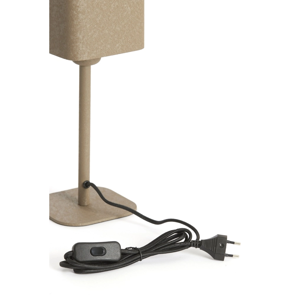 Lampe de chevet Elenie 13x13cm - brun foncé mat Light & Living 8717807818685