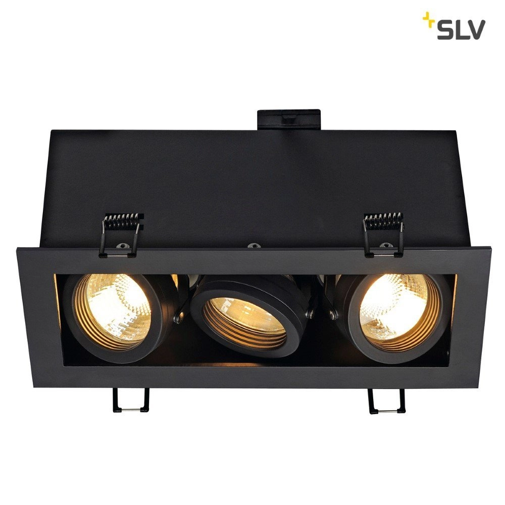 Spot encastrable Kadux 3 GU10 9 cm noir SLV 4024163151504