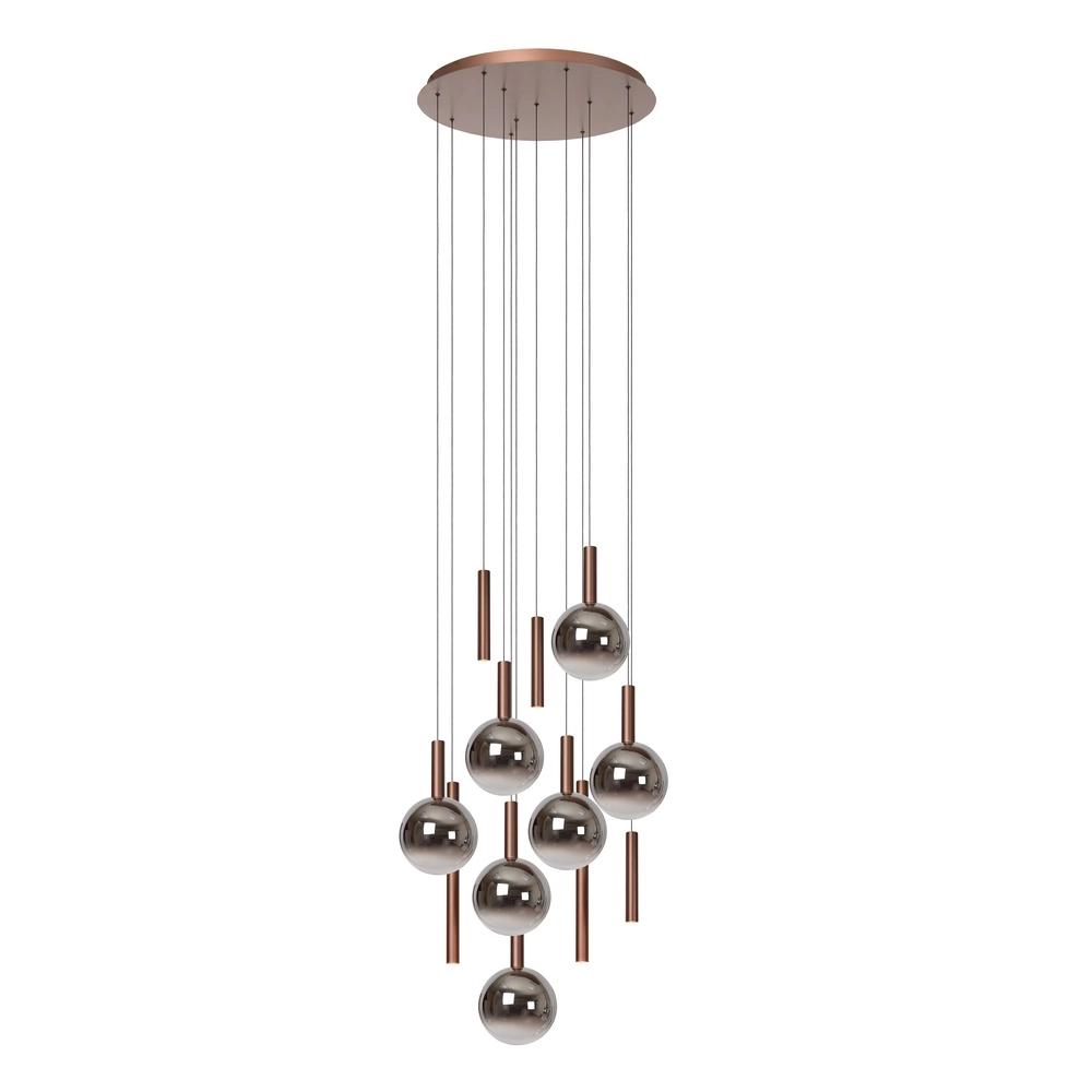 Lampe pendante Vide Design Jasmine Cuivre 12 lumières Premium by Lucide 5411212741271