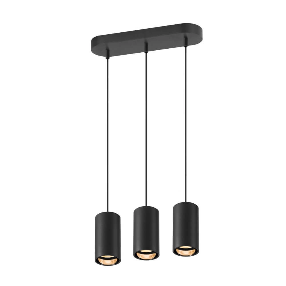 Lampe suspendue Asto Tube noir 3x GU10 SLV 4024163266055