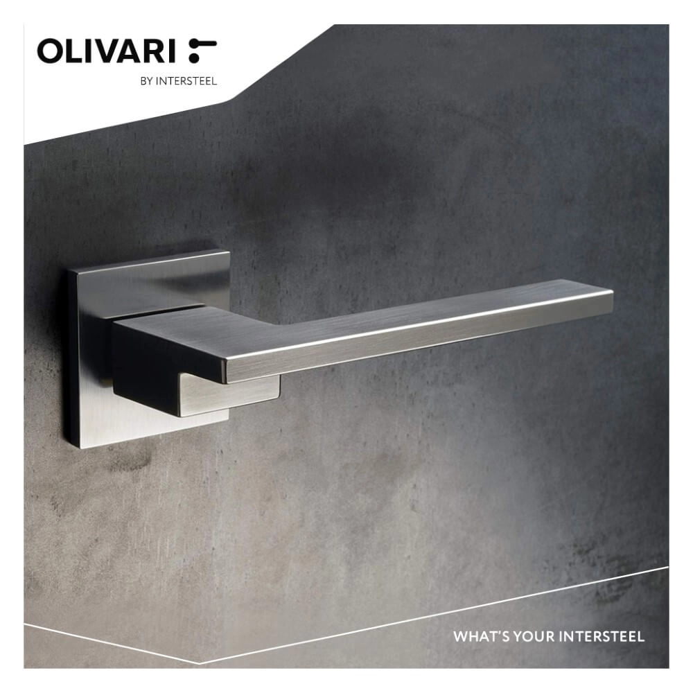 Poignée de porte design Living chrome mat Olivari 8714186477243