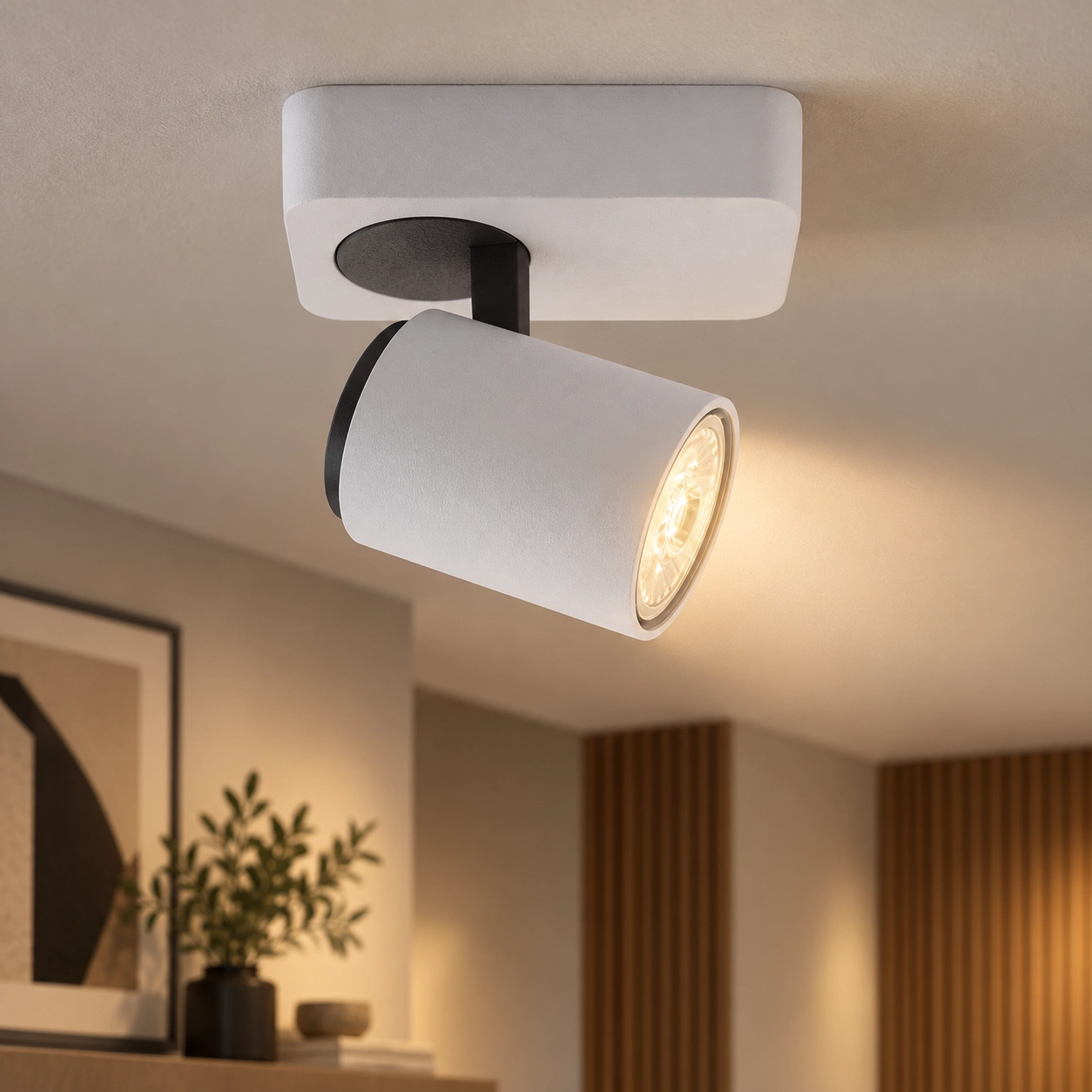 Spot de plafond Vivaro blanc