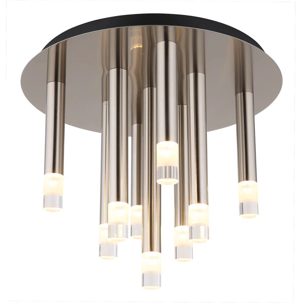 Suspension design Ryan Nickel 9 lumières Suspension design Ryan Nickel 9 lumières