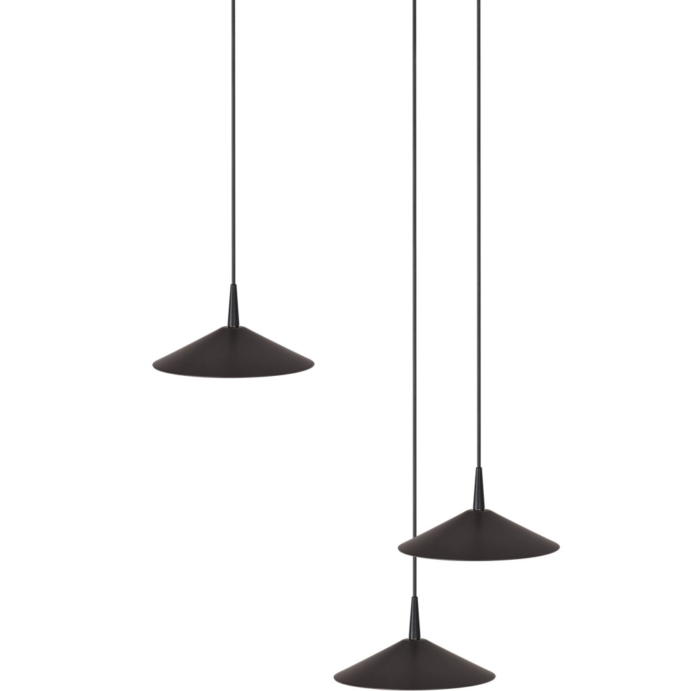 Lampe pendante à 3 lampes Ceppo Noir Ø rond 18cm Masterlight 8718121358628