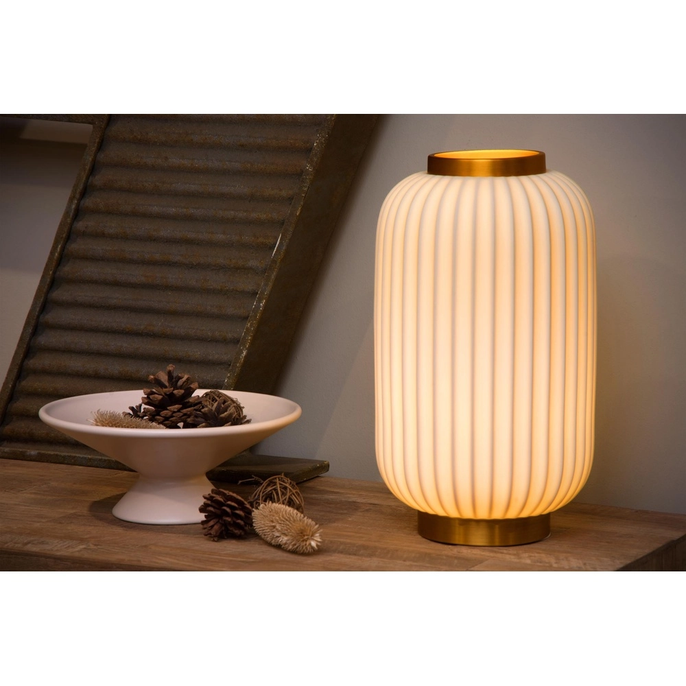 Lampe de table de conception Gosse Or avec blanc Lucide 5411212134165