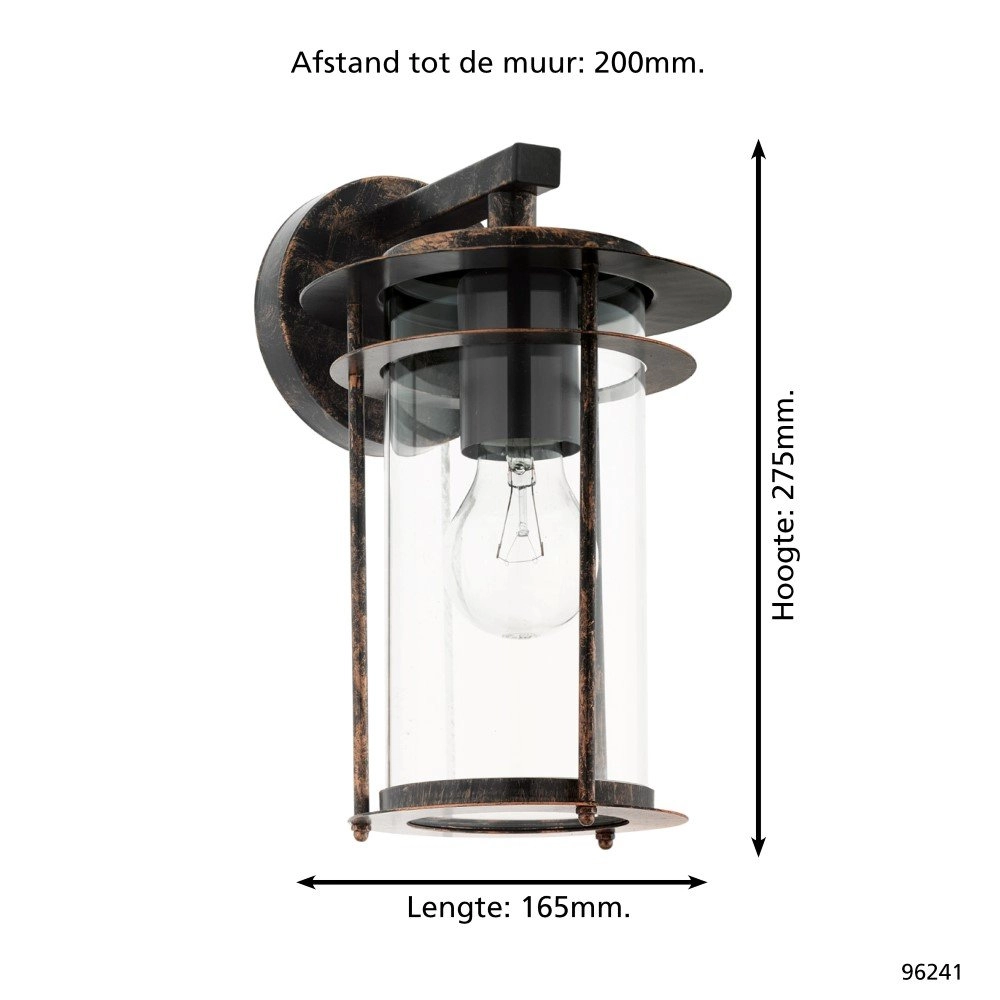 Lampe d'extérieur Valdeo cuivre brun Eglo 9002759962418