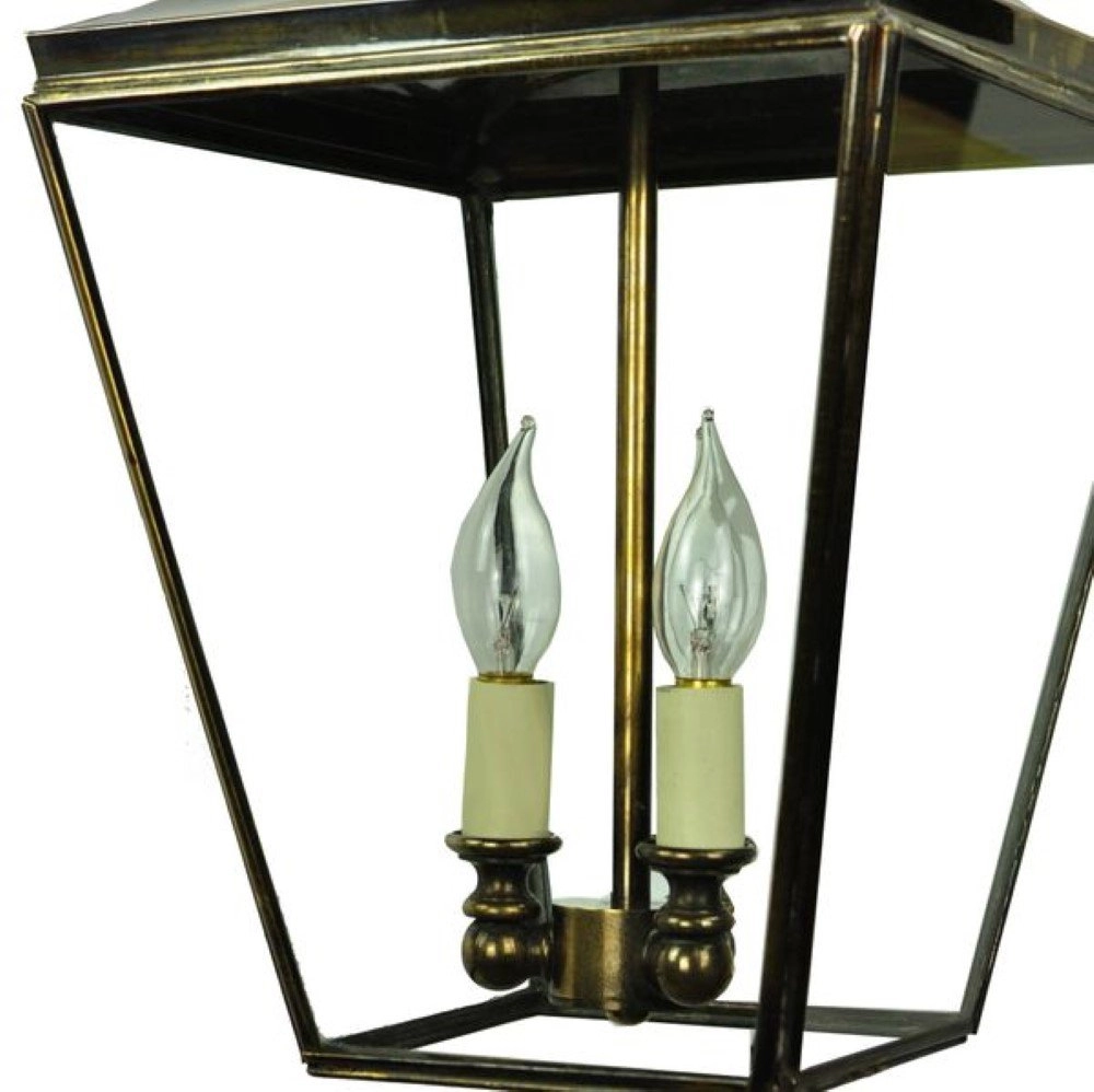 Lampe suspendue rurale Knightbridge 2 lumières 48cm - cuivre antique (ant) Limehouse