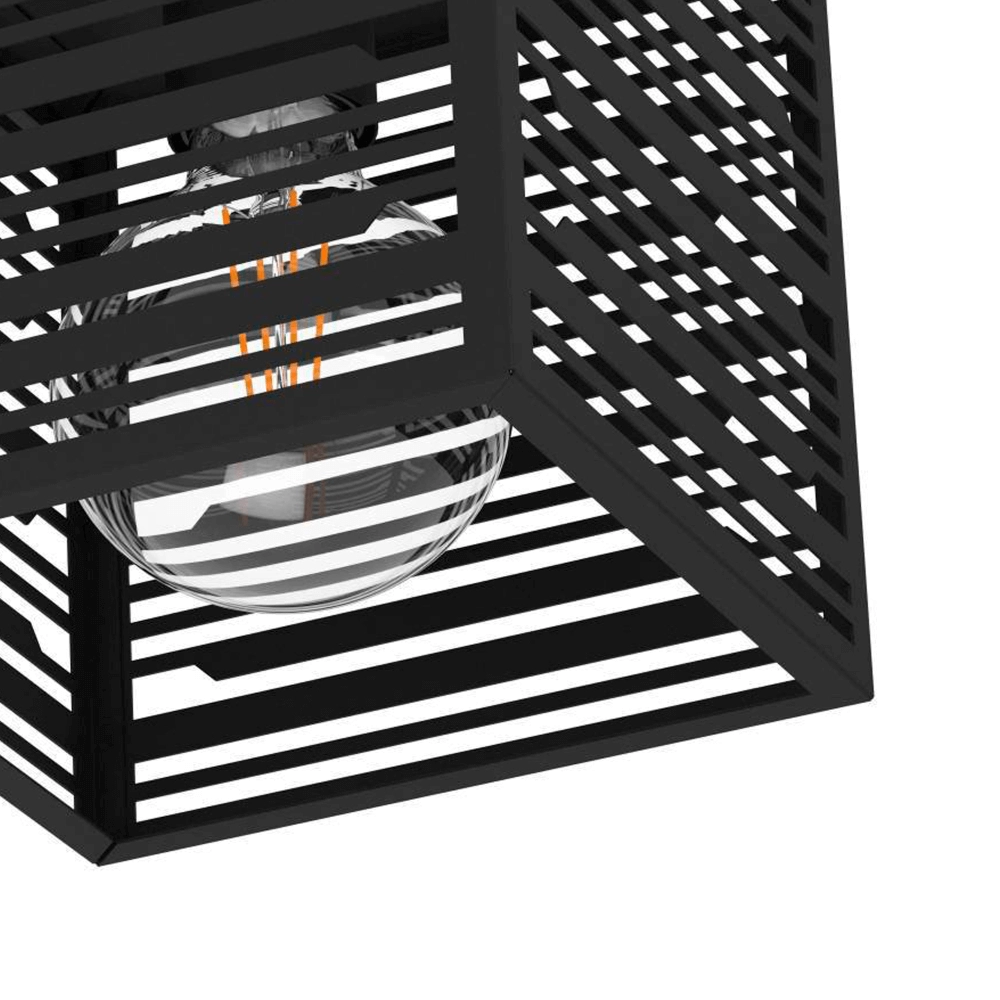 Plafonnier Piedritas noir - 2x E27 Eglo 9008606235711