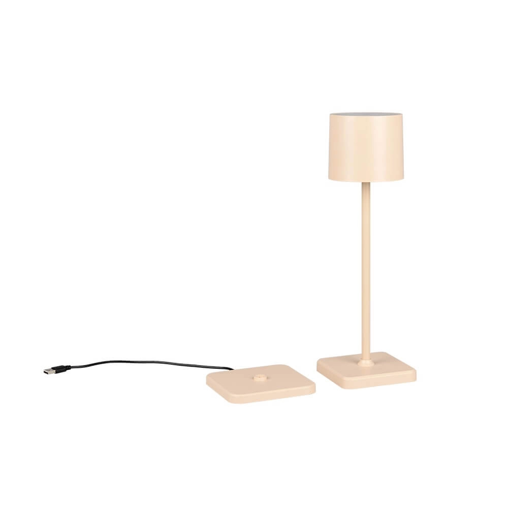 Lampe de table rechargeable Fernandez sablonneux Trio 4017807642476
