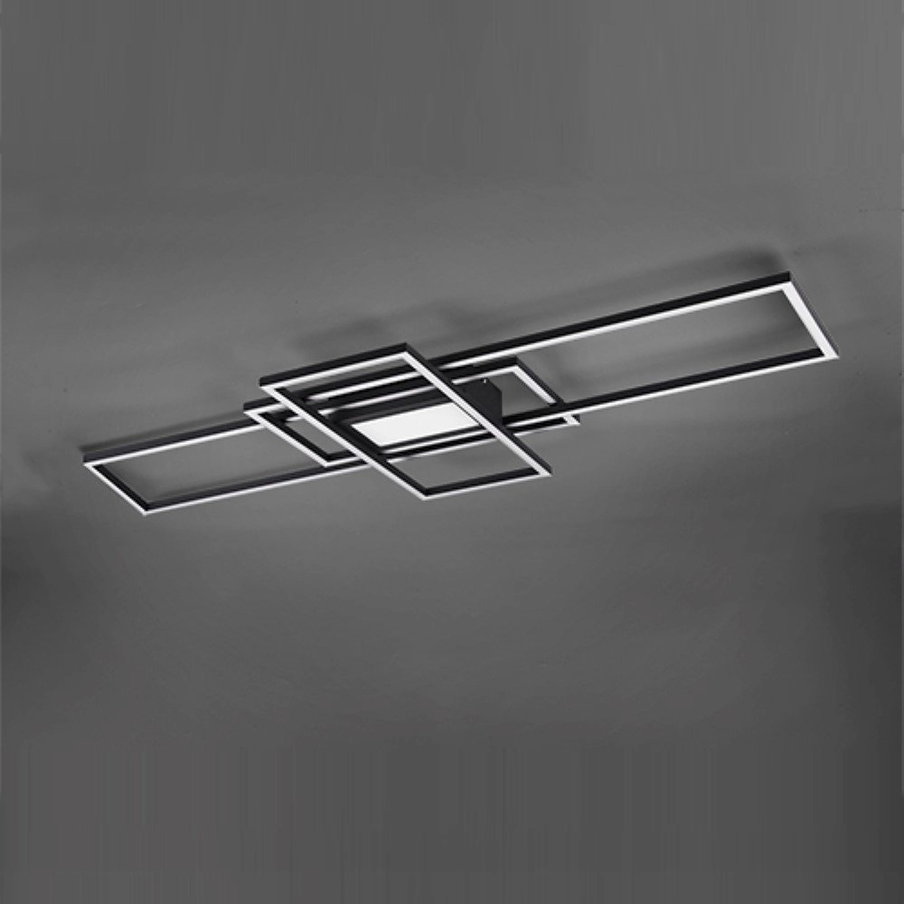 Plafonnier moderne Irvine noir Trio 4017807449495