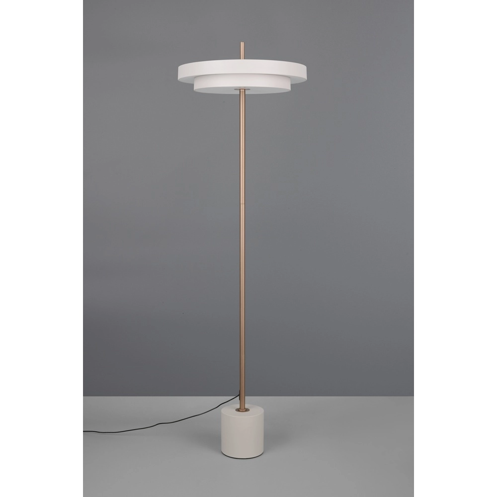 Lampadaire moderne Keaton blanc Trio 4017807655933
