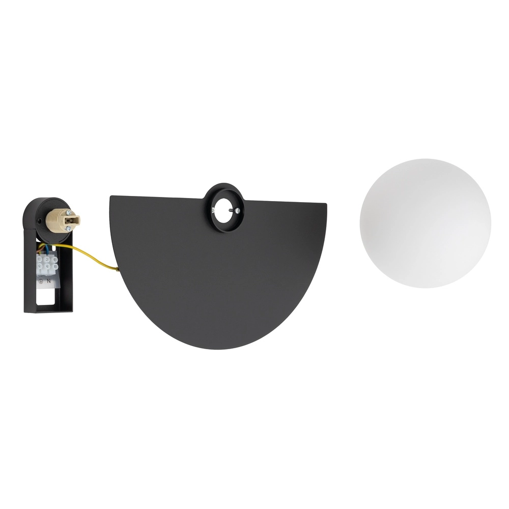Demi-lampe murale Saturn Noir Lyora 5903139125963