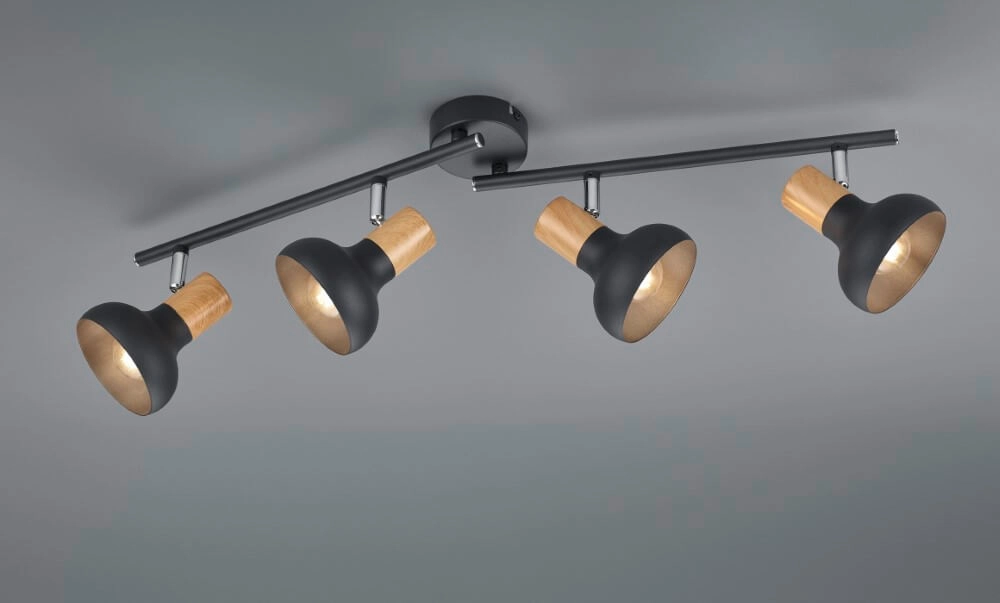 Plafonnier Latika 4 lumières noir Trio 4017807577006