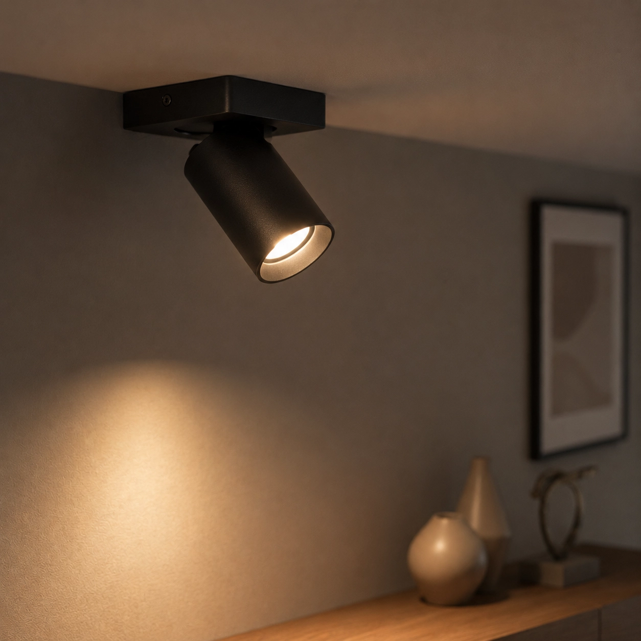 Spot orientable en saillie Megano anthracite