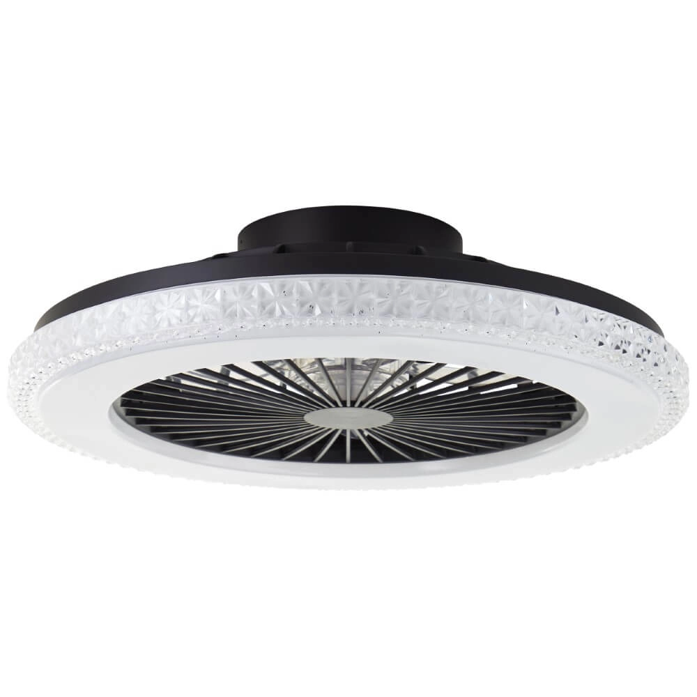 Éventail noir Badria avec fonction RVB Brilliant 4004353435850