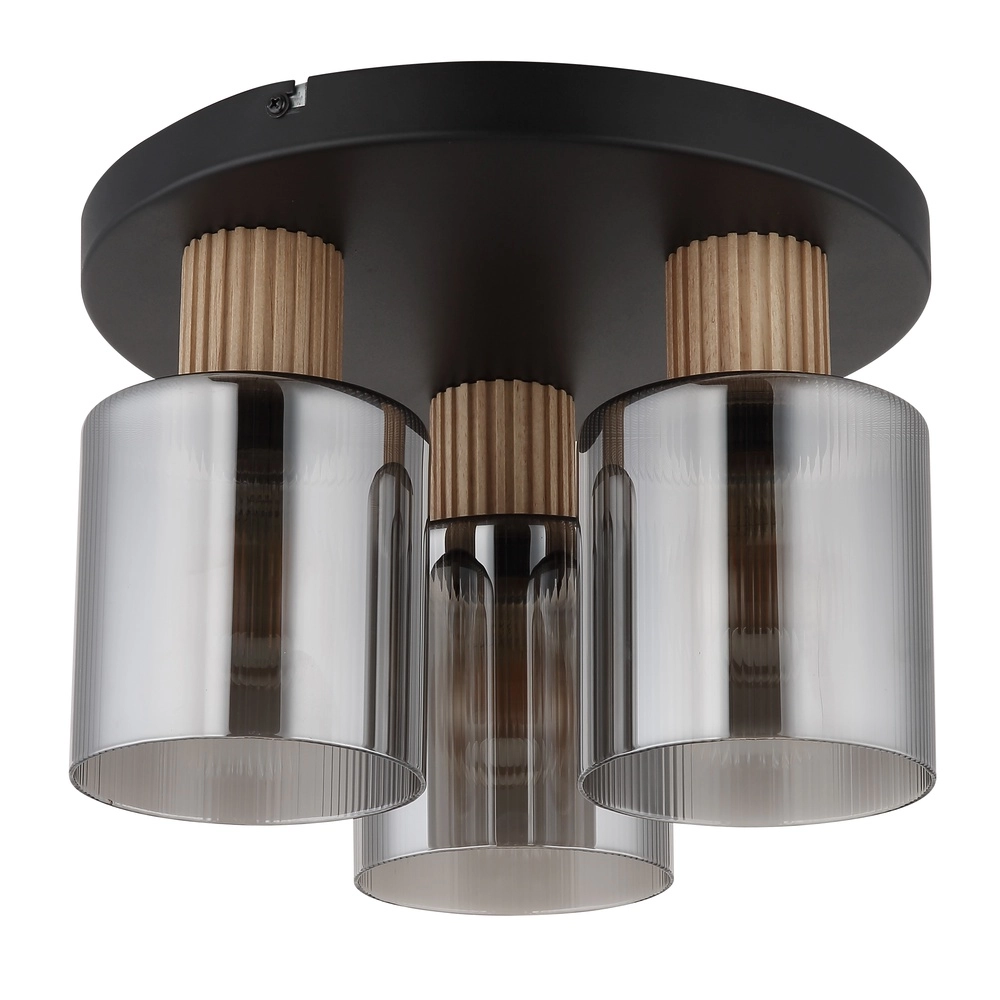 Lampe de plafond à design Aleidis Noir à 3 lumières Globo 9007371509218