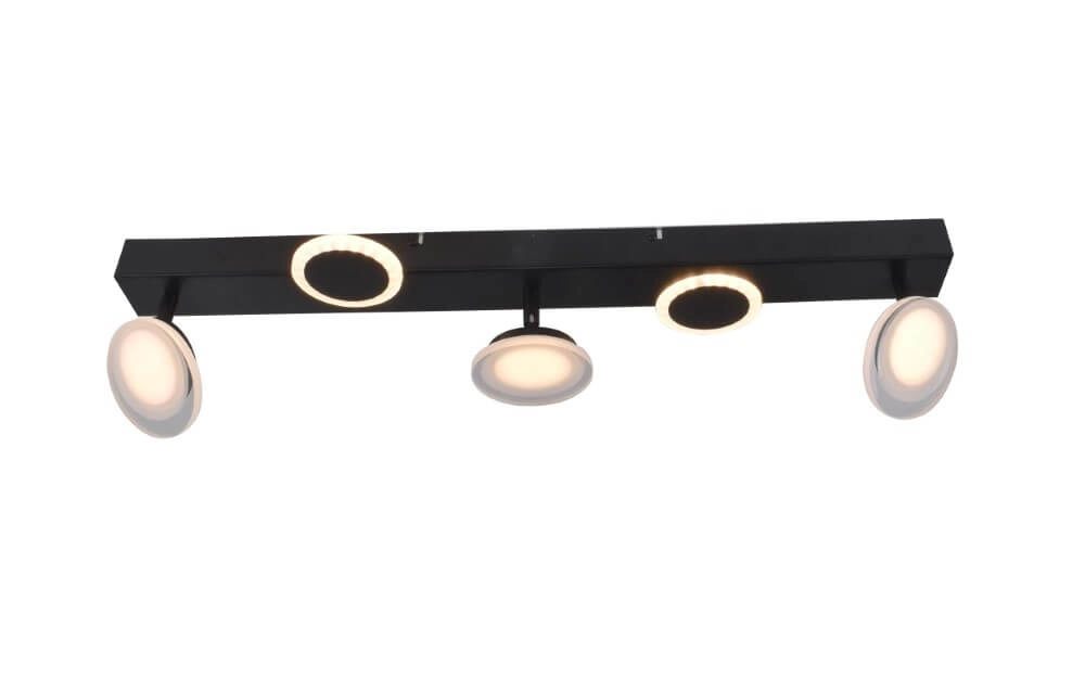 Spot LED en saillie Meriza 5 lumières noir Spot LED en saillie Meriza 5 lumières noir