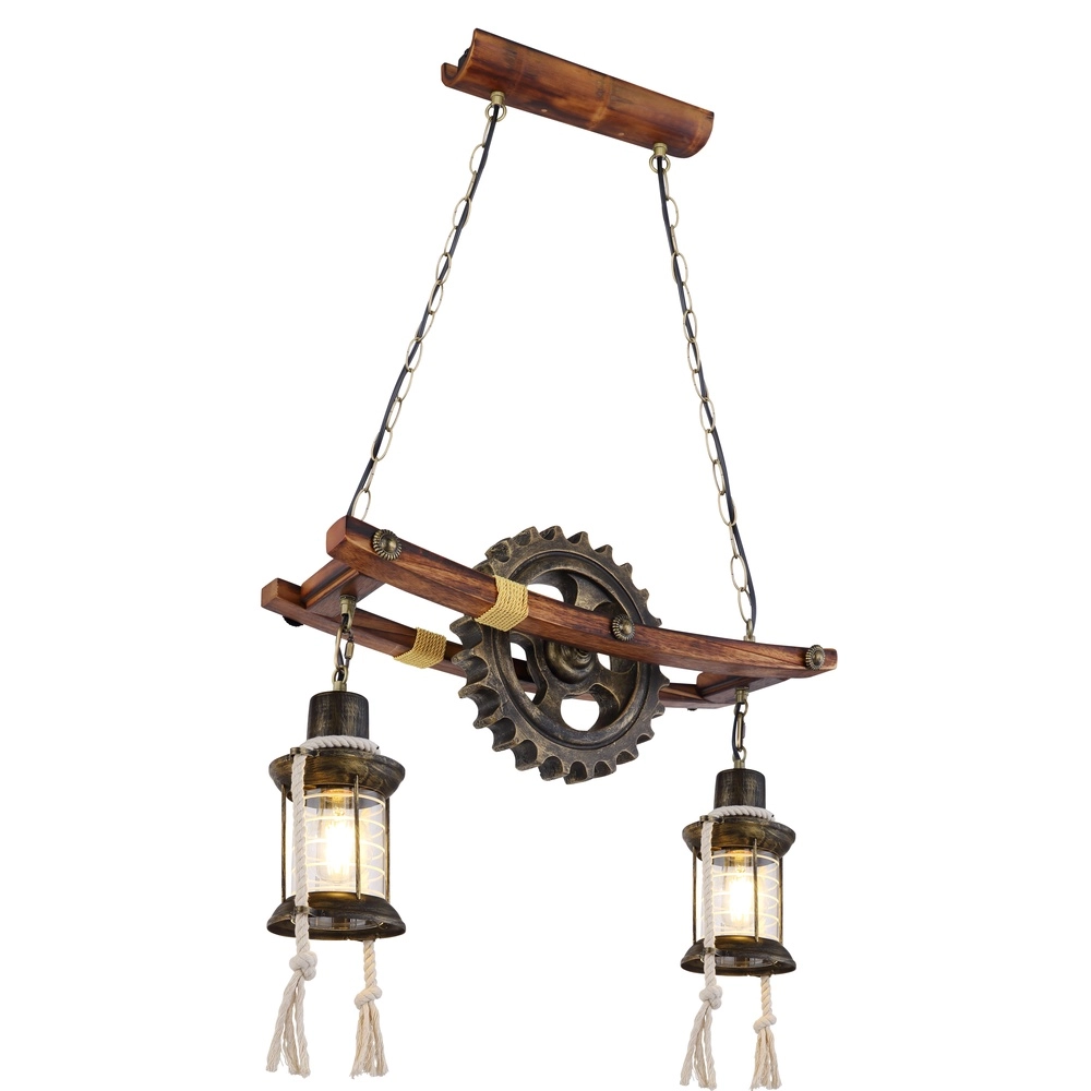 Lampe pendante industrielle Abella 2 lumières