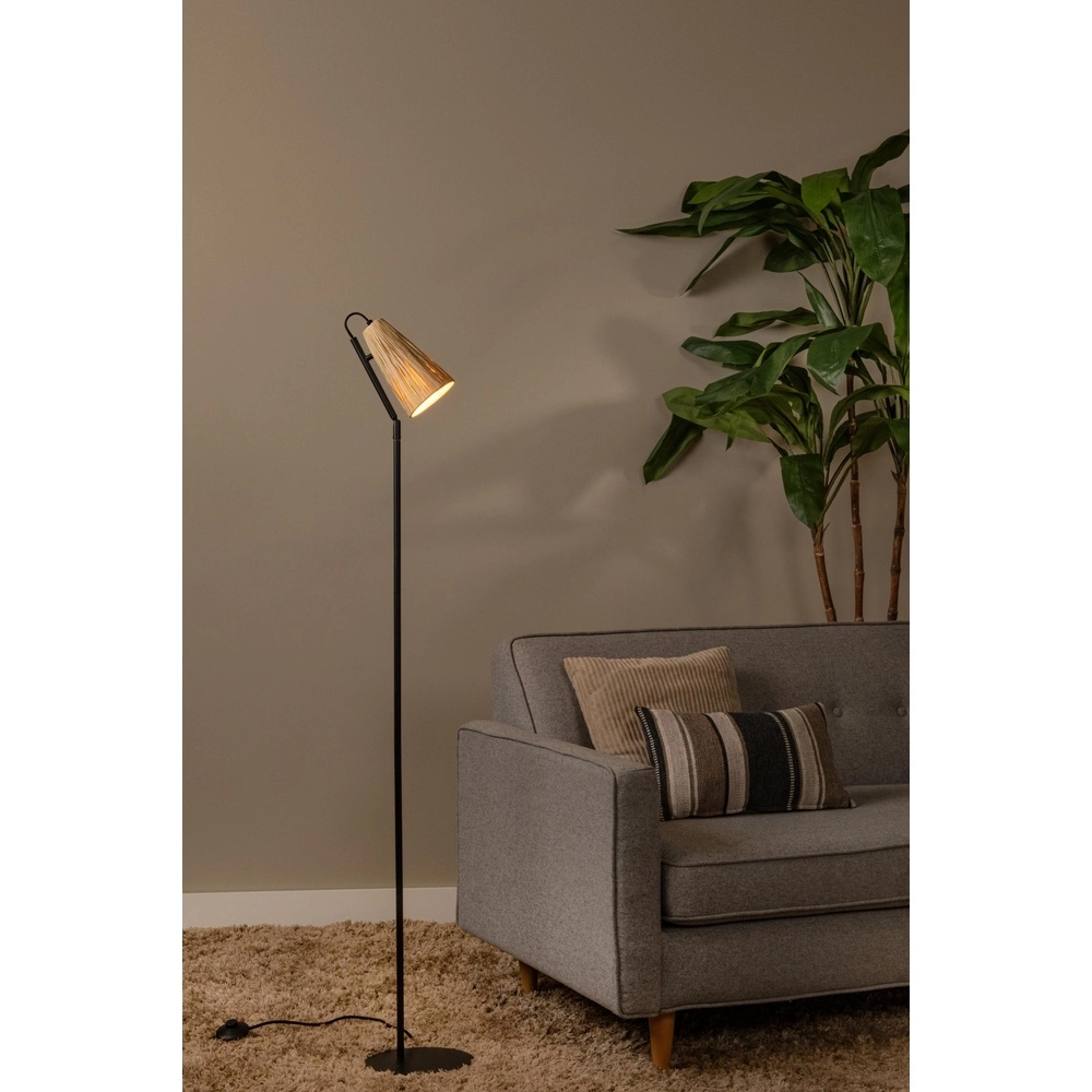 Lampe sur pied unique Bensen bois Lucide 5411212051660