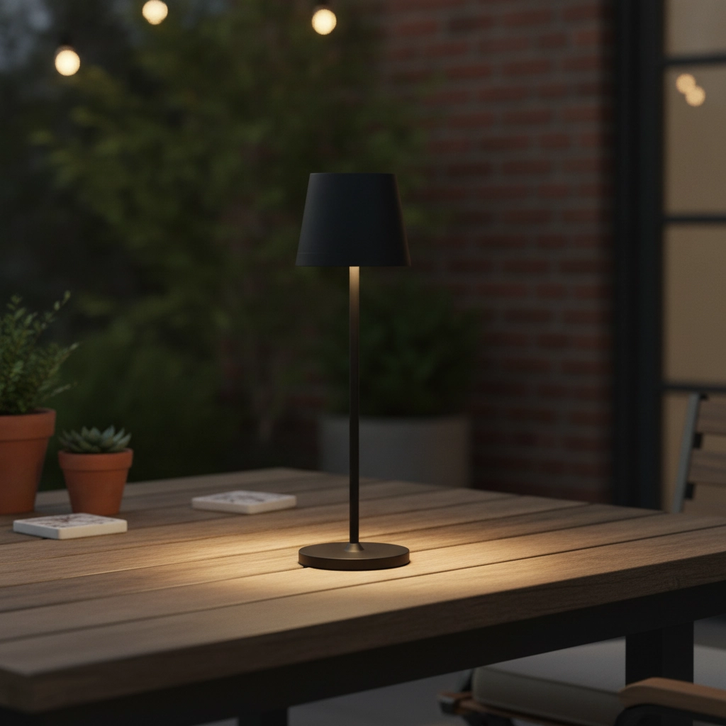 Lampe de table rechargeable Seina noir