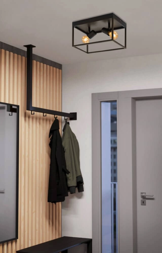 Plafonnier noir Silentina 2 lumières Eglo 9002759983321