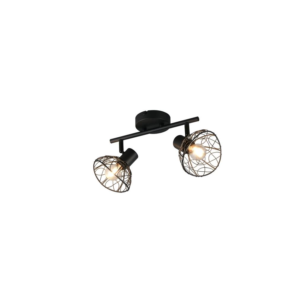 Lampe de plafond Yako Double Noir Trio 4017807670936