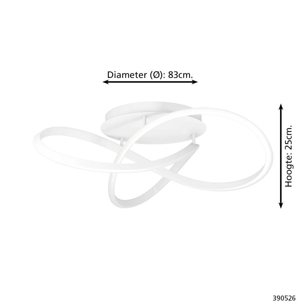 Design ceiling lamp Riaza white Ø 83cm Stars of Light 9008606357710