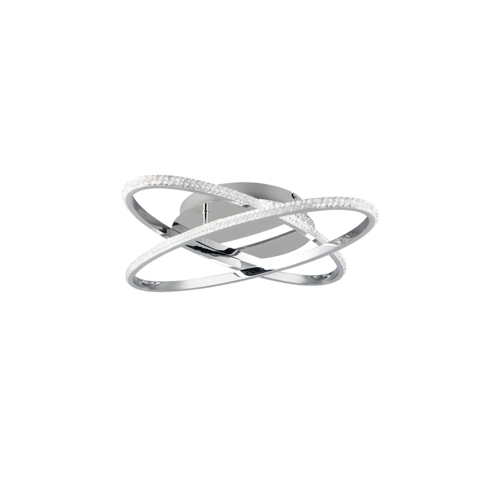 Plafonnier Lane chrome Ø 58cm Trio 4017807601466