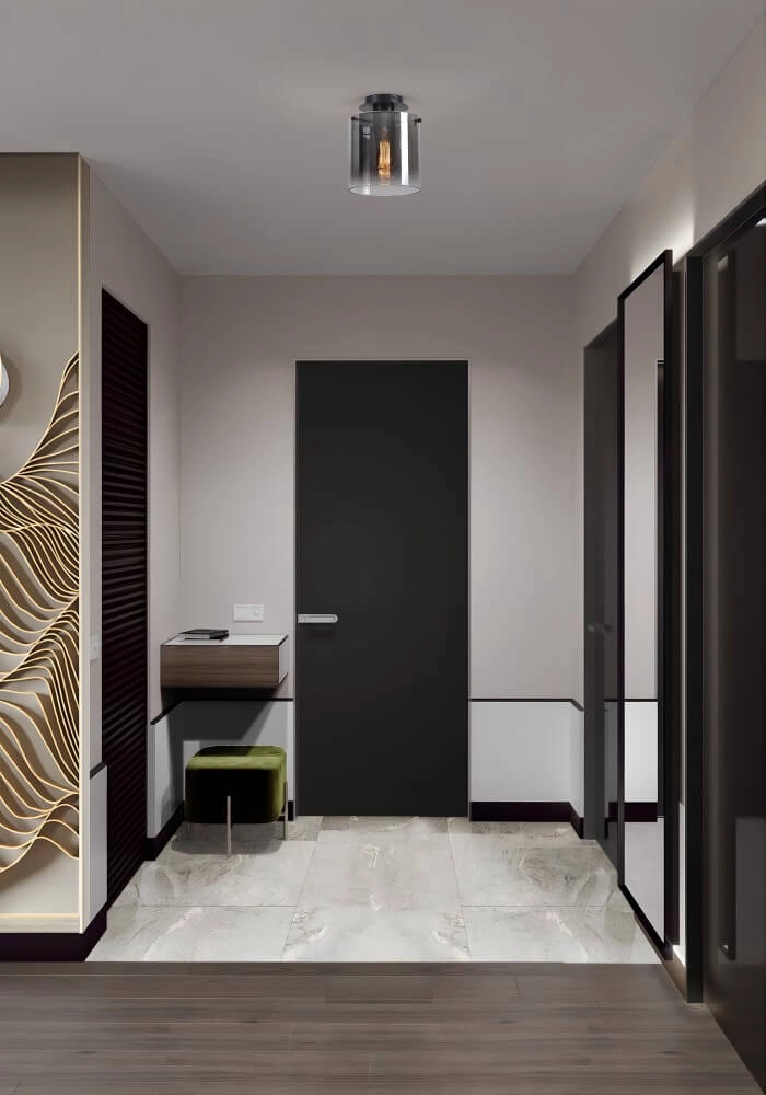 Plafonnier noir Sweden 1 lumière Searchlight 5053423271408